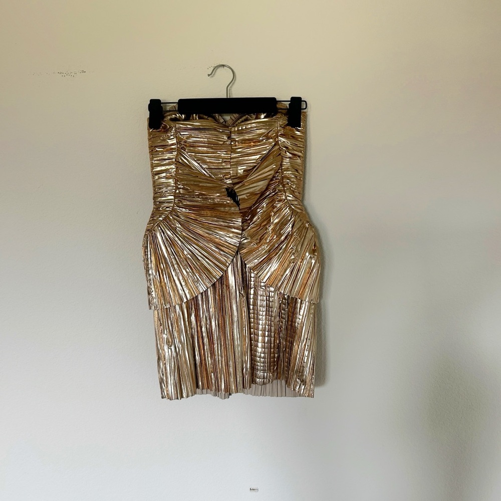 Cult Gaia Charlique Mini Dress Gold - Picture 5 of 9